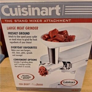 Cuisinart White and Silver Stand Mixer Meat Grinder